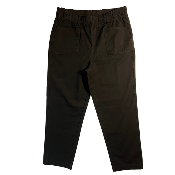 Pants - Any Body Women's Black Wide Leg Crop Capri Pant's Size Medium Tall Cotton Rayon